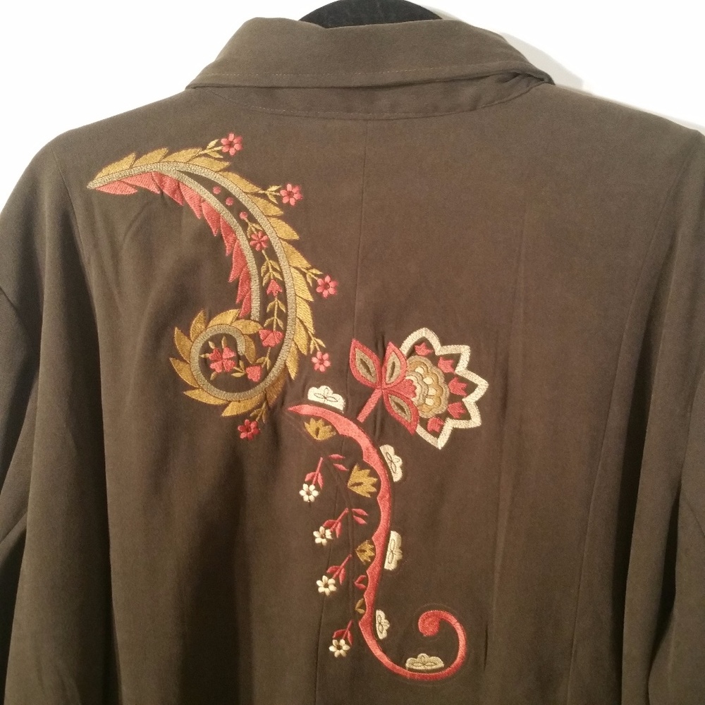 ****SOLD****Indigo Moon Brown W Rose Coat - Picture 7 of 8